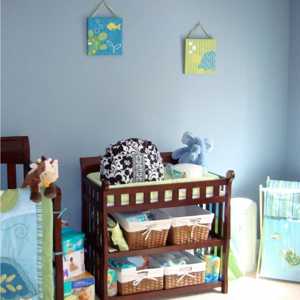 Target Kids Turtle Canvas Wall Hangings - Green and Blue